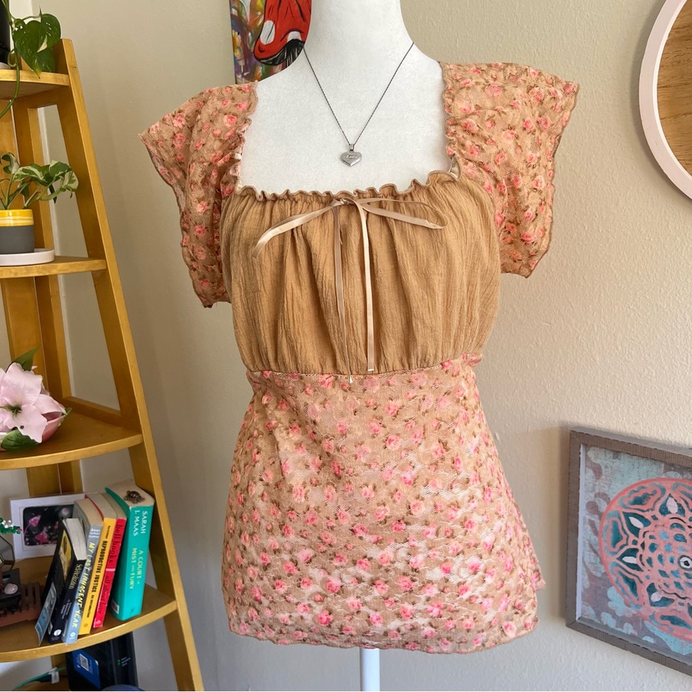 babydoll floral top 🌸